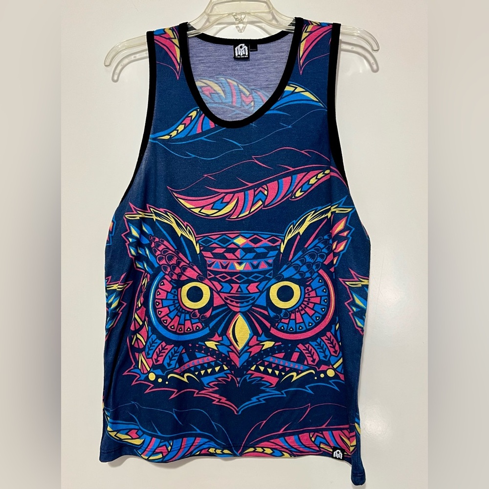 Into the AM Colorful Owl Graphic Tank Top